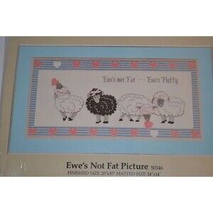 Cross Stitch Kit Ewe's Not Fat Ewe's Fluffy Black Sheep Something Special NEW